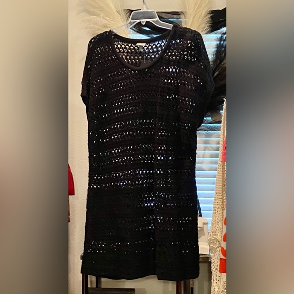 ♥️ Torrid Black Crochet Swim Cover-Up Tunic - Size 2X - NWT! - Picture 5 of 7